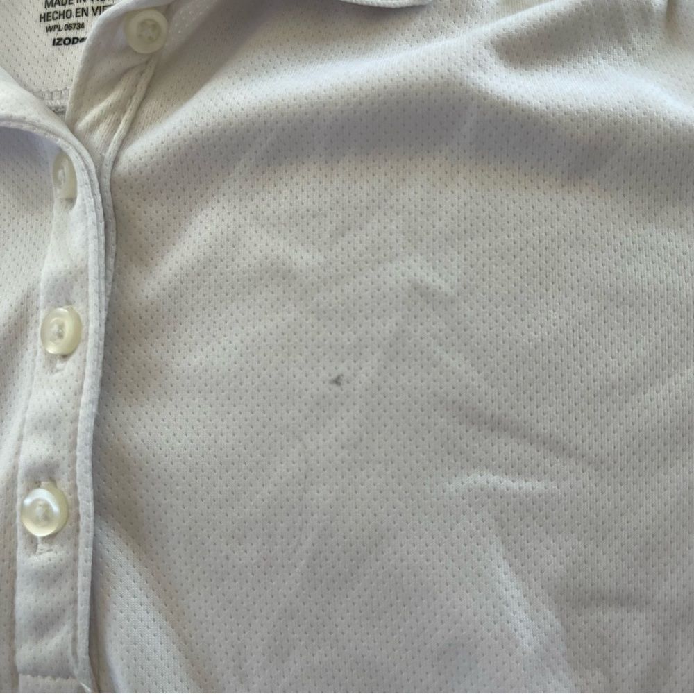 IZOD Girls Set of 2 Classic White Polo Shirts School Uniform Size 7-8 - Picture 12 of 15